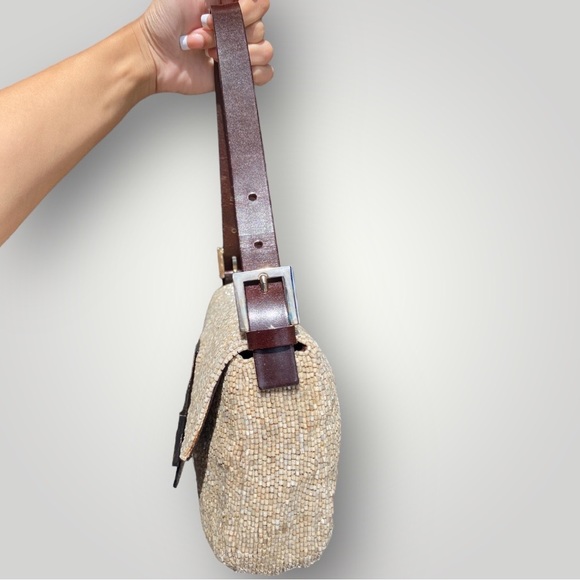 Fendi Vintage Beige Beaded Baguette 🥖 - Picture 5 of 12